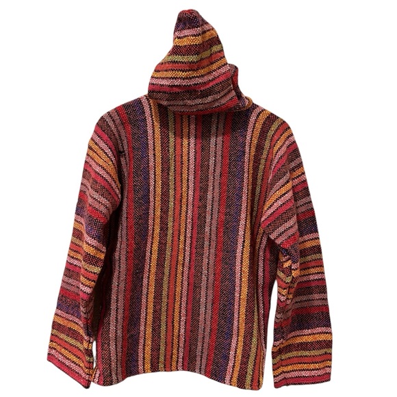 EUC Colorful Striped Baja Hoodie size Medium - Picture 3 of 8